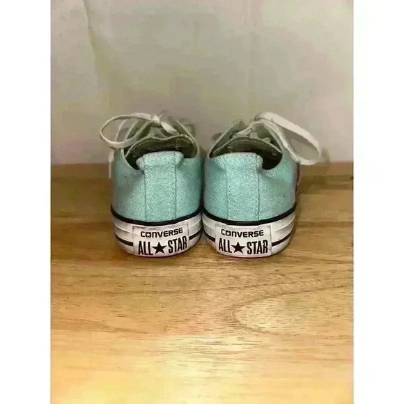 Converse All Star Low Top Tennis Shoes in Mint Green/Teal Blue - Mens 5 Ladies 7 - Picture 4 of 9